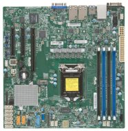 MB Supermicro X11SSH-F, 1x LGA 1151, Intel® C236, Intel® 6th Gen E3-1200 v5/ Core i3, Pentium, Celeron processors, 4xDIMM DDR4 ECC UDIMM  (up to 64GB), 1x PCI-E 3.0 x8 (in x16) + 1 PCI-E 3.0 x4 (in x8)+1 PCI-E 3.0 x8, 2GBLAN+1Mgmt LAN, 8x SATA 3.0 (6Gb/s),  2x SuperDOM , M.2 NGFF connector, 5xUSB 3.0+6xUSB 2.0, mATX) , 